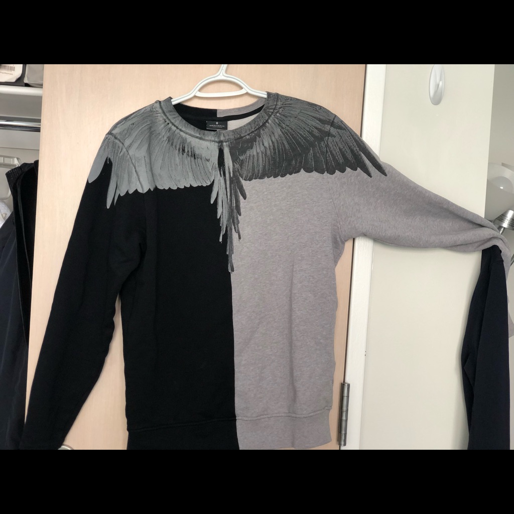 Marcelo Burlon Black And Gray Asher Sweatshirt